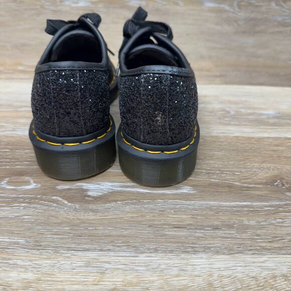 Dr. Martens 1461 Farrah Black Chunky Glitter Oxford Shoes Women's Size 7 - Picture 3 of 7